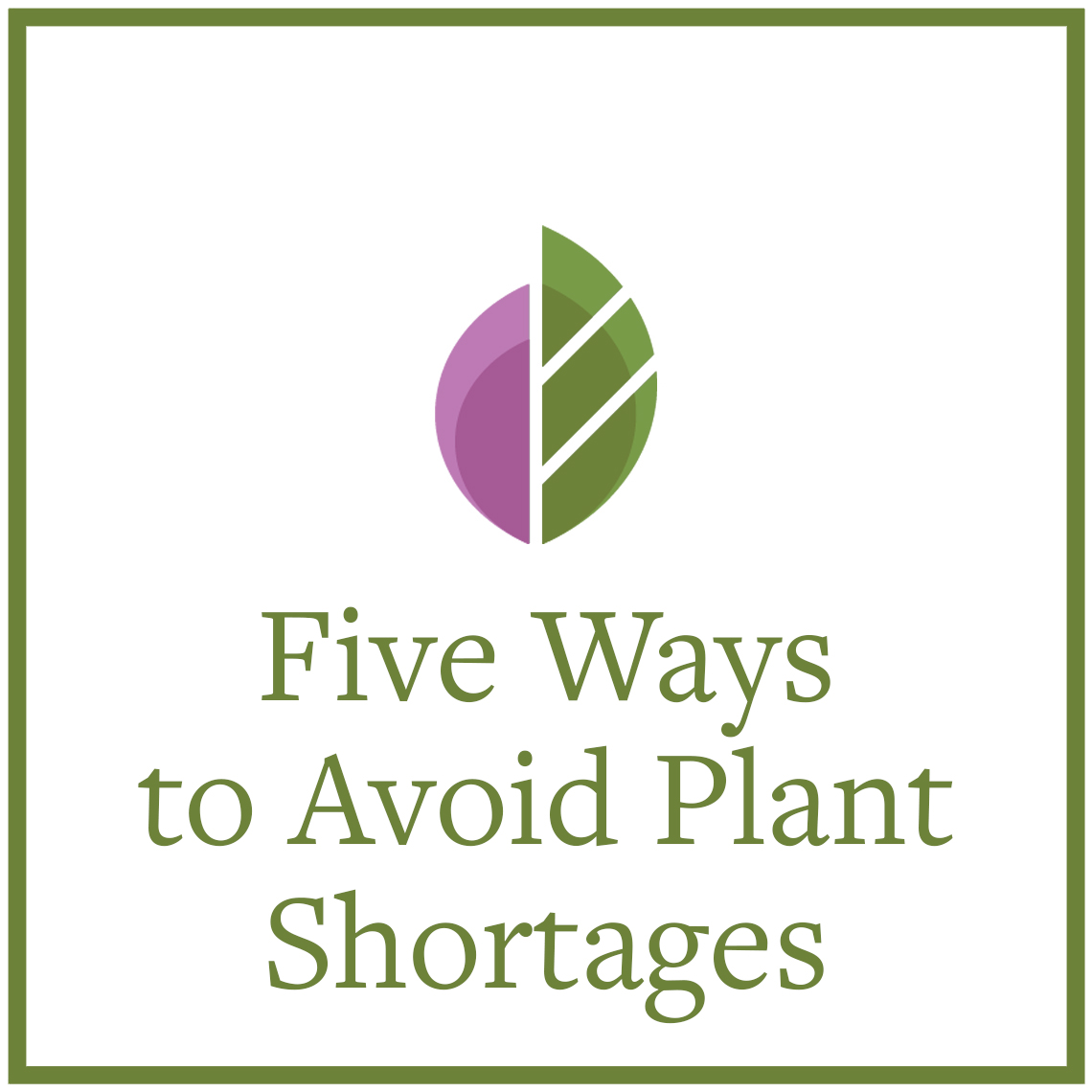 Preview of Five Ways to Avoid Plant Shortages PDF