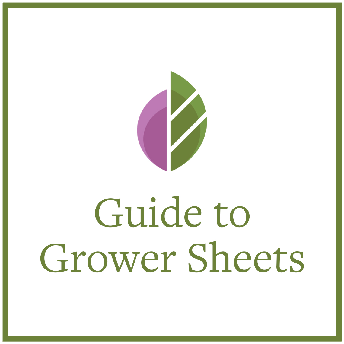 Preview of Guide to Grower Sheets PDF